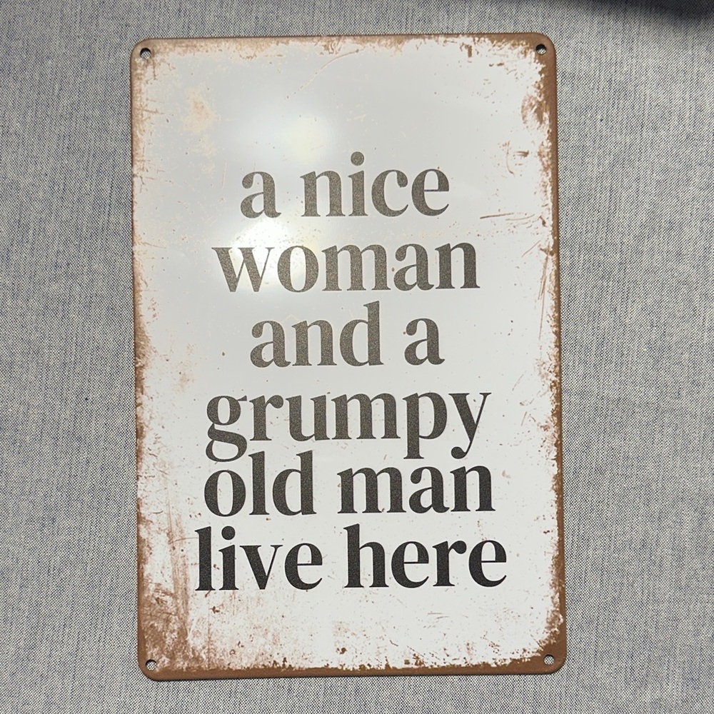 Charming Brown and White Wall Sign